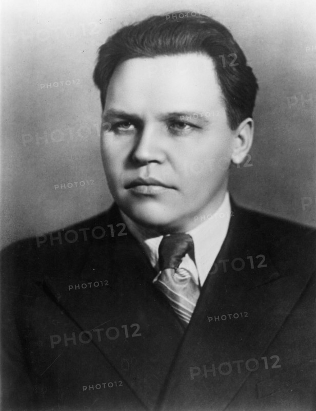 Nikolai alekseyevich voznesensky, vice-chairman of the council of ministers and chairman of the state planning committee of the ussr, march 1948.