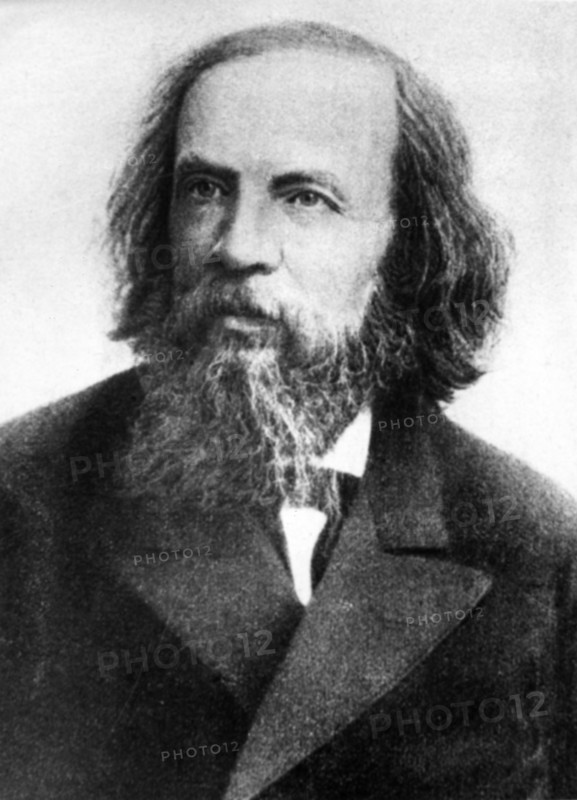 Dimitri ivanovich mendeleev, 1834 - 1907, famous russian chemist.