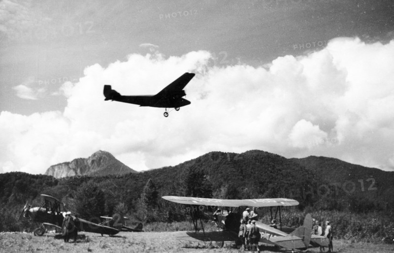 Polikarpov po-2 (u-2) biplanes at an aerodrome in a mountain pass in the northern caucasus, world war 2, october 1942.