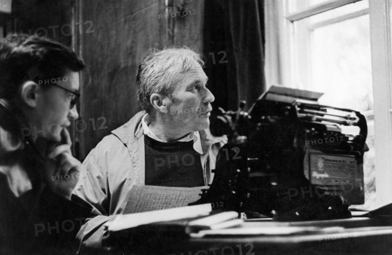 Soviet mathematician andrei kolmogorov, hero of socialist labor, with one of his pupils in his study, may 1980.