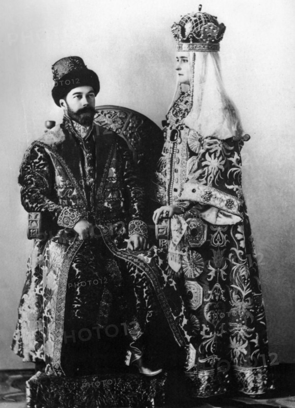 The royal couple of russia, tsar nicholas ll and tsarina alexandra fyodorovna at a costume ball in1903.