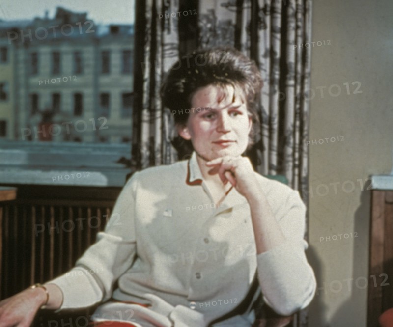 Soviet cosmonaut valentina tereshkova, the first woman in space, at home in 1965.