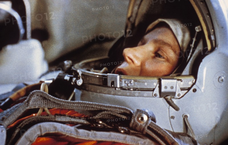 Soviet cosmonaut valentina tereshkova, the first woman in space, prior to her flight aboard vostok 6, june 16, 1963.