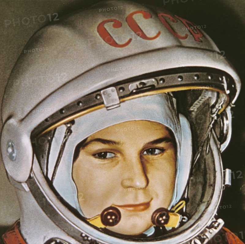 Soviet cosmonaut valentina tereshkova, the first woman in space, prior to her flight aboard vostok 6, june 16, 1963.