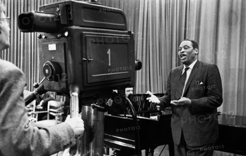 American singer and winner of the international lenin peace prize, paul robeson, making a television appearance during his stay in moscow, august 1958.
