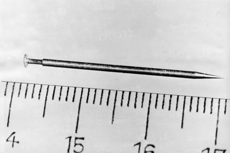 The three, inch long, poison suicide pins us spy plane pilot gary francis powers was provided with as part of his kit prior to the spying mission in a u2 spy plane, may, 1960.