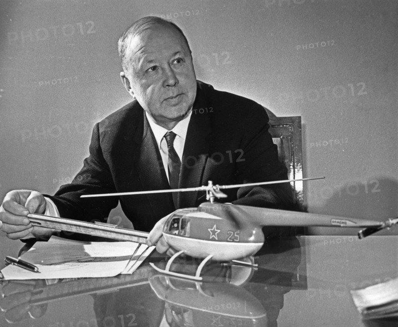 Mikhail mill, leading soviet helicopter builder, ussr, 1966.