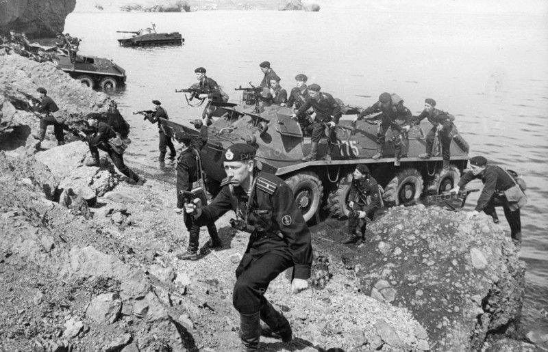 Maneuvers, naval infantry landing, september 1966.