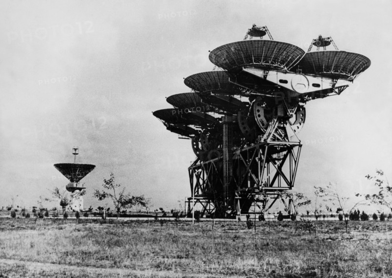 Pluton antennas - radio antenna array that received the signals from the soviet space probe, venera 4, 1967.