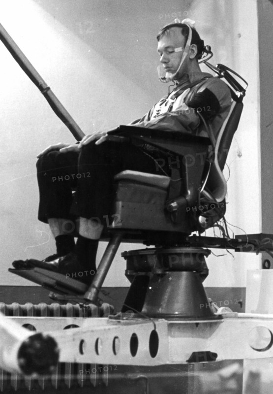 Vestibularis test out, soviet cosmonaut a, s, eliseyev undergoing training.