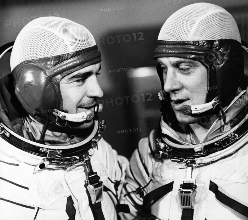 The soyuz 23 crew, commander v,d, zudov (left) and flight engineer valeri rozhdestvensky, during training at the yuri gagarin cosmonaut training center, october 1976.