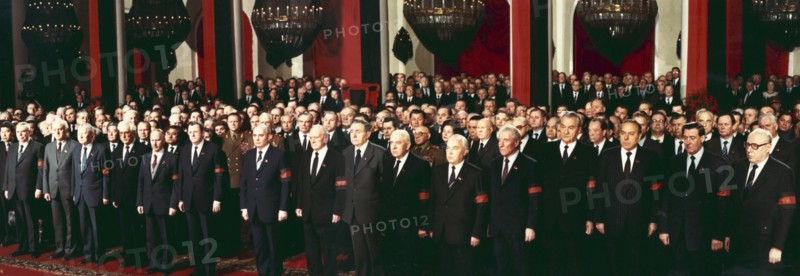 Moscow, ussr, chernenko's funeral, march 1985.