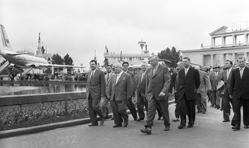 Moscow, ussr, cpsu first secretary nikita khrushchev at vdnkh (exhibition of achievements of the national economy) opening, june 16, 1959.