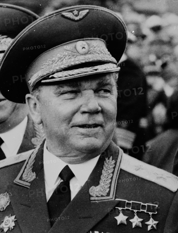 Ivan kozhedub, famous world war 2 soviet pilot, in 1985.
