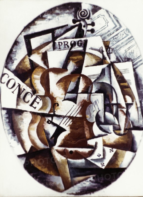 Violin' (1915) painting by lyubov popova (1889 - 1924).