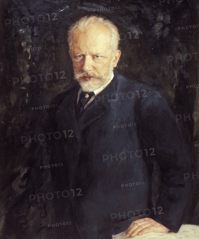 Portrait of p, i, tchaikovsky by n, d, kuznetsov (1893).