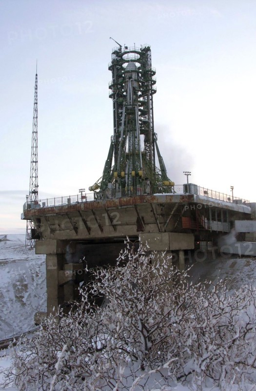 A russian carrier rocket soyuz-fg with the first satellite of the european global positioning system galileo is about to blast off from a launch pad at the baikonur cosmodrome in kazakhstan, december 28, 2005.