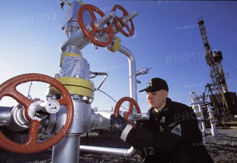 Oil wells of southern surgut oil fields of yuganskneftegaz company, khanty-mansi autonomous area, russia, october 12 2004.