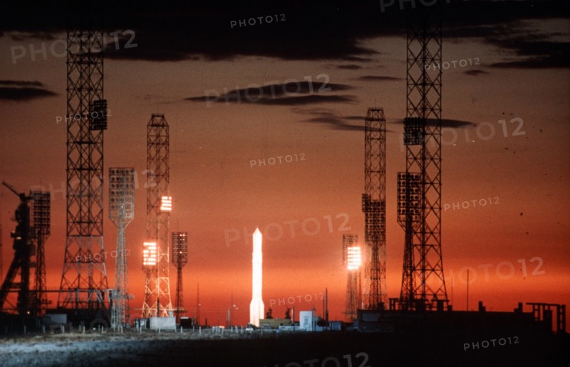Launch of proton rocket.