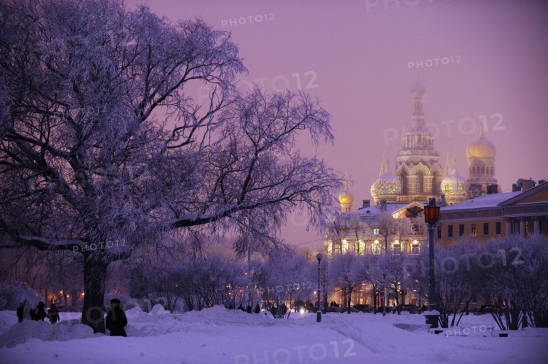 St petersburg, russia, the savior on the spilled blood cathedral, january 2010.