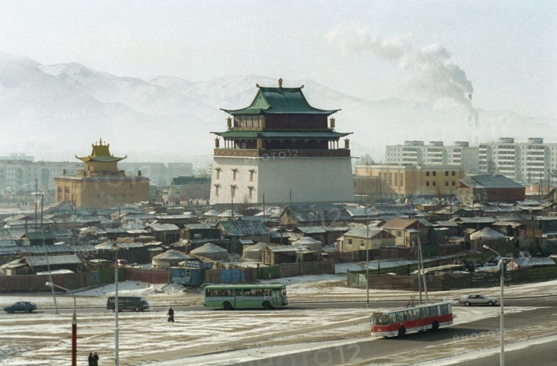 Buddhist monastery in ulaanbaatar, mongolia, november 1, 1996.