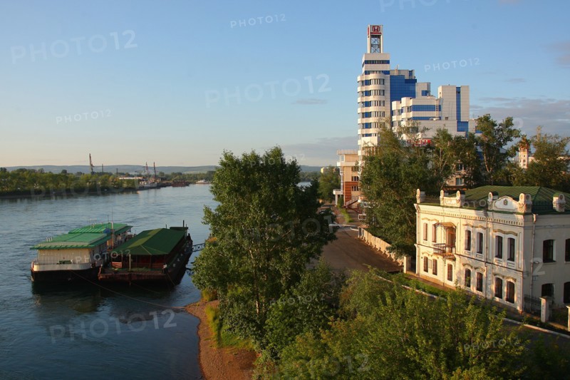 Irkutsk, russia, july, 2011, view of the city of irkutsk and the angara river.