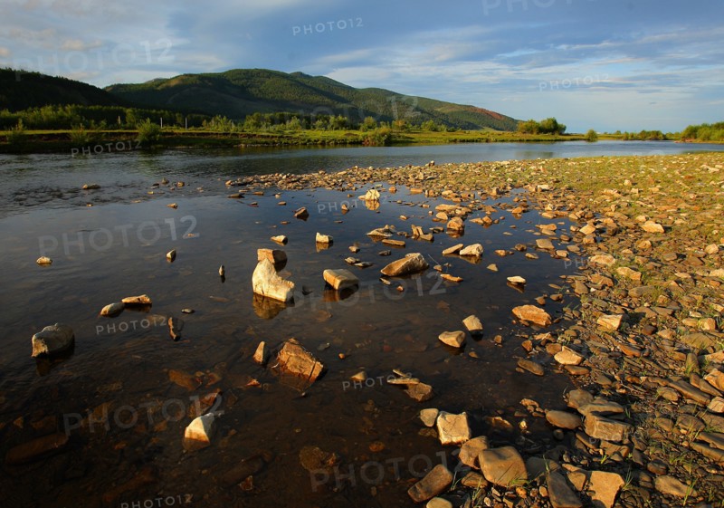 Irkutsk region, russia, july 27, 2011, lake baikal near listvyanka village.