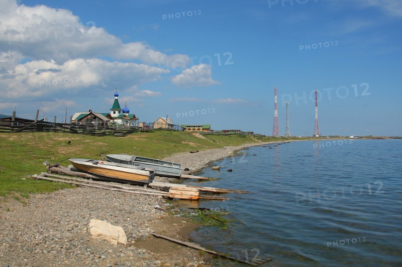 Irkutsk region, russia, july 27, 2011, lake baikal near listvyanka village.