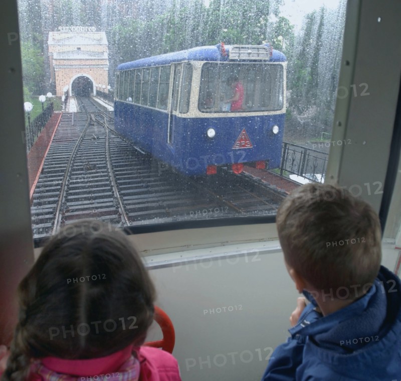 Funicular in vladivostok put into operation after a four-year reconstruction, russia, 2005.