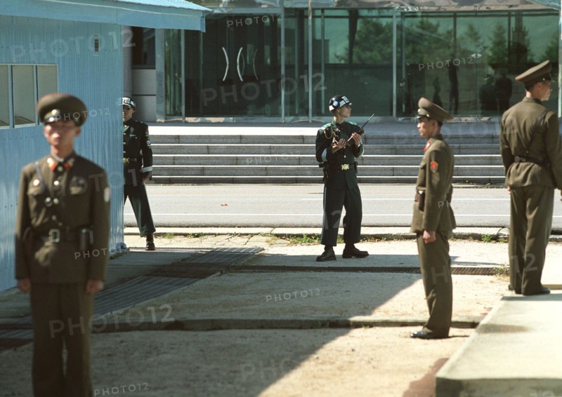 North korea's pyangmunjom frontier post, 168 km off pyongyang, on the military line of demarcation between the two korean states, that is the sole place where the hostile sides can come into contact.