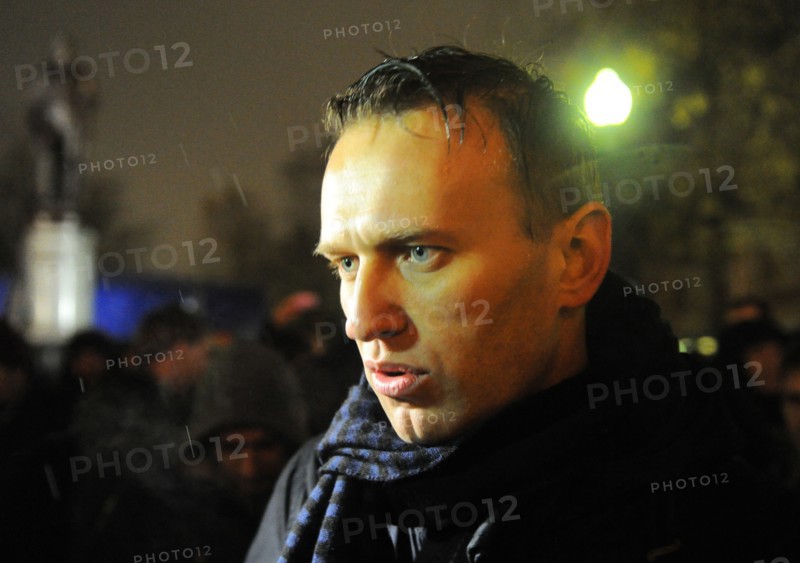 Moscow, russia, december 5, 2011, lawyer and anti-corruption blogger alexei navalny during an opposition protest in central moscow against alleged vote-rigging in the december 4 parliamentary election.
