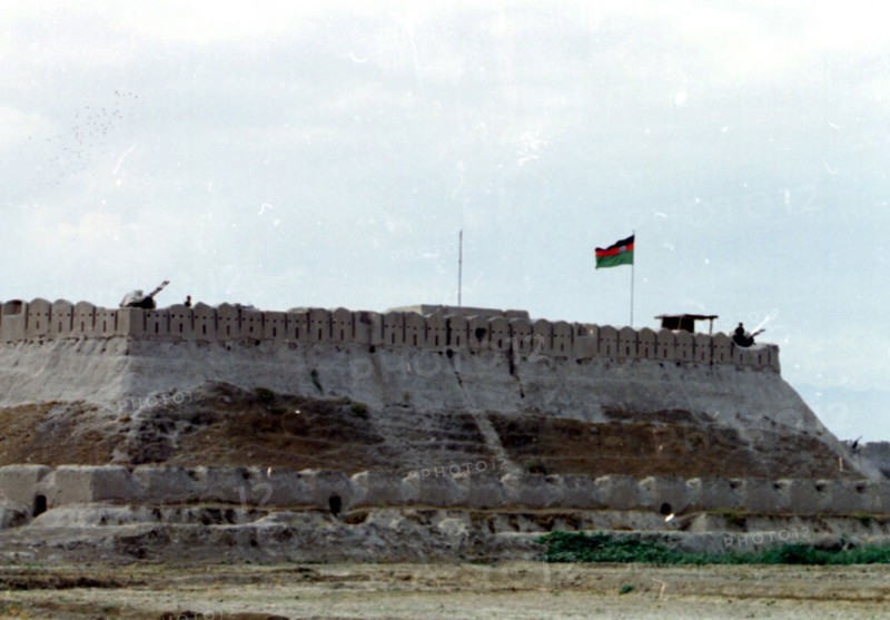 Additional units of the collective peace-keeping force are moved towards the tadjik-afghan border to reinforce the frontier gaurds and to prevent armed formations of the tadjik opposition deslocated to afghanistan to break through the border,picture shows soldiers of the peacekeeping forces waiting in the airport of dushnbe to be delivered to the frontier area, august 5, 1996.