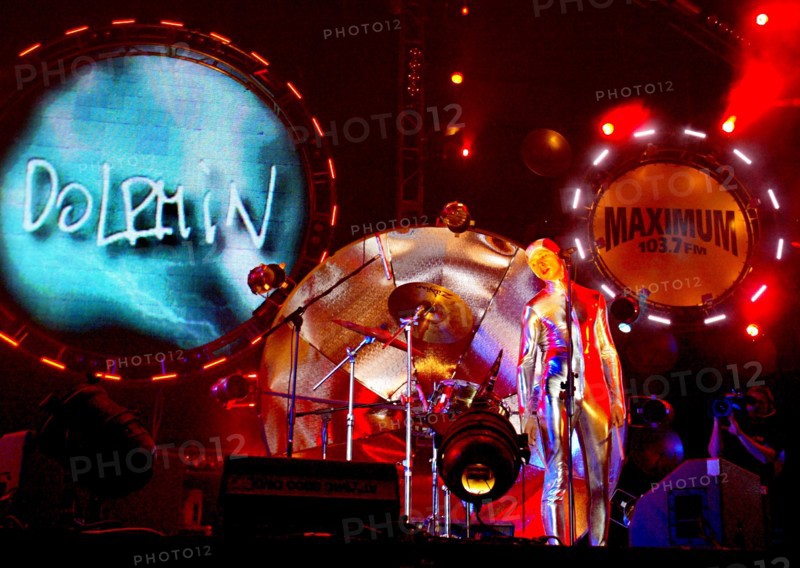 Singer dolphin performs at the 11th russian rock festival 'maxidrom-2006' at olimpllsky sports complex in moscow on june 10, 2006.