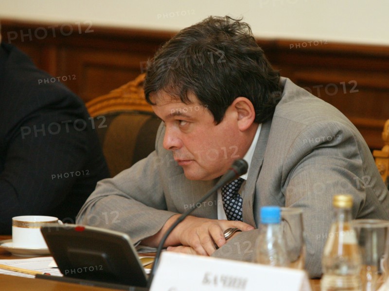Moscow, russia, september 26, 2006, mikhail balakin, board chairman of the su 155 company, is seen at a meeting of russian first deputy prime minister dmitri medvedev with business chiefs.