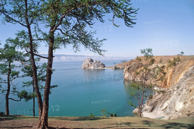 Ussr, irkutsk region, a view of olkhon island in lake baikal, august 1979.