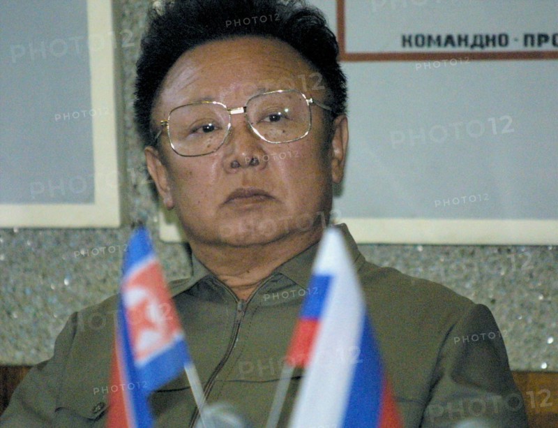 Moscow, russia, august 5, 2001, north korean leader kim jong il, pictured at the press conference hall of the russian mission control centre in the town of korolyov, outside moscow, on sunday.