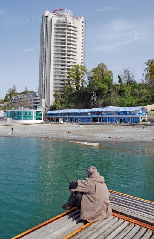 The view of the new apartment house the lighthouse of alexandria, sochi, russia, april 2008.