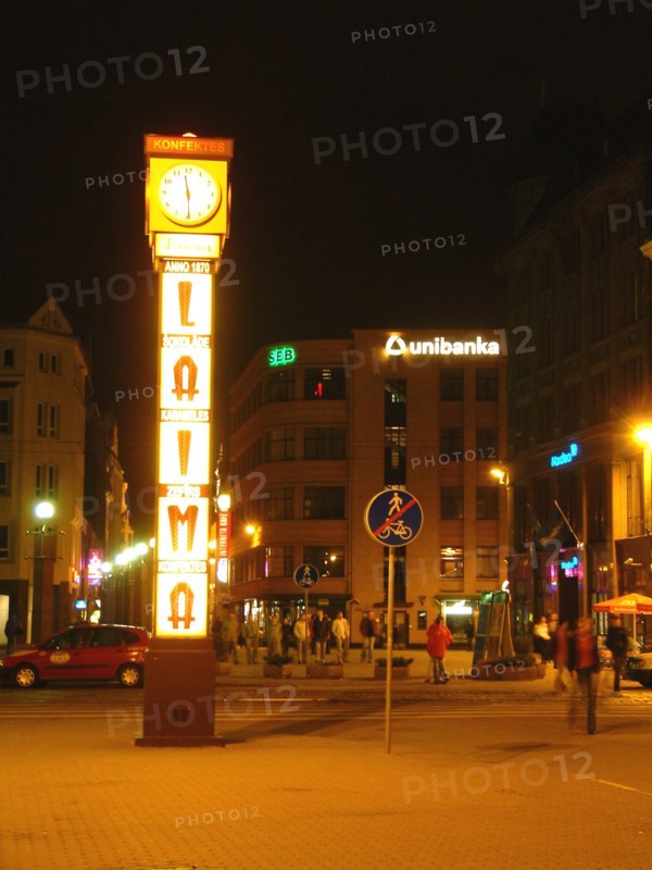 Famous laima clock, riga, latvia, 2003.