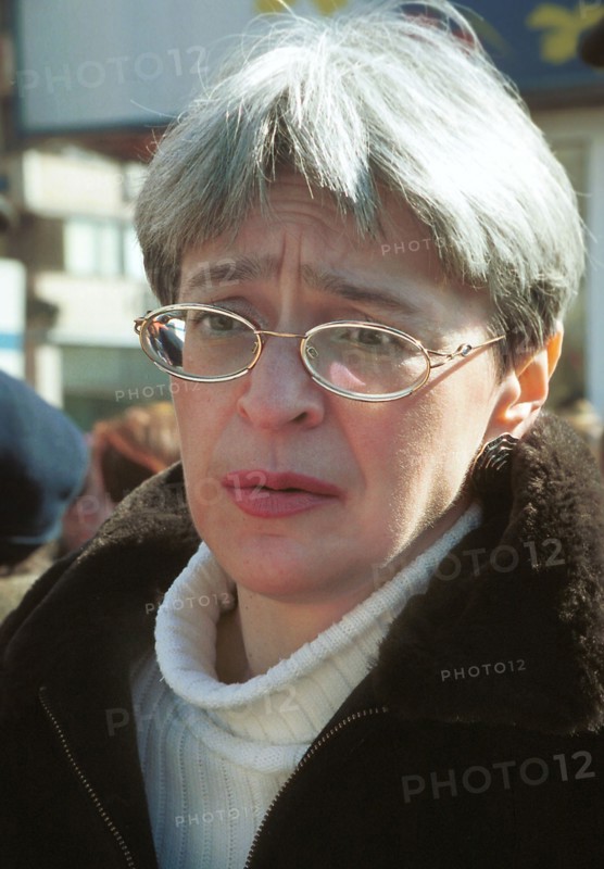 Journalist anna politkovskaya, correspondent for the novaya gazeta newspaper.