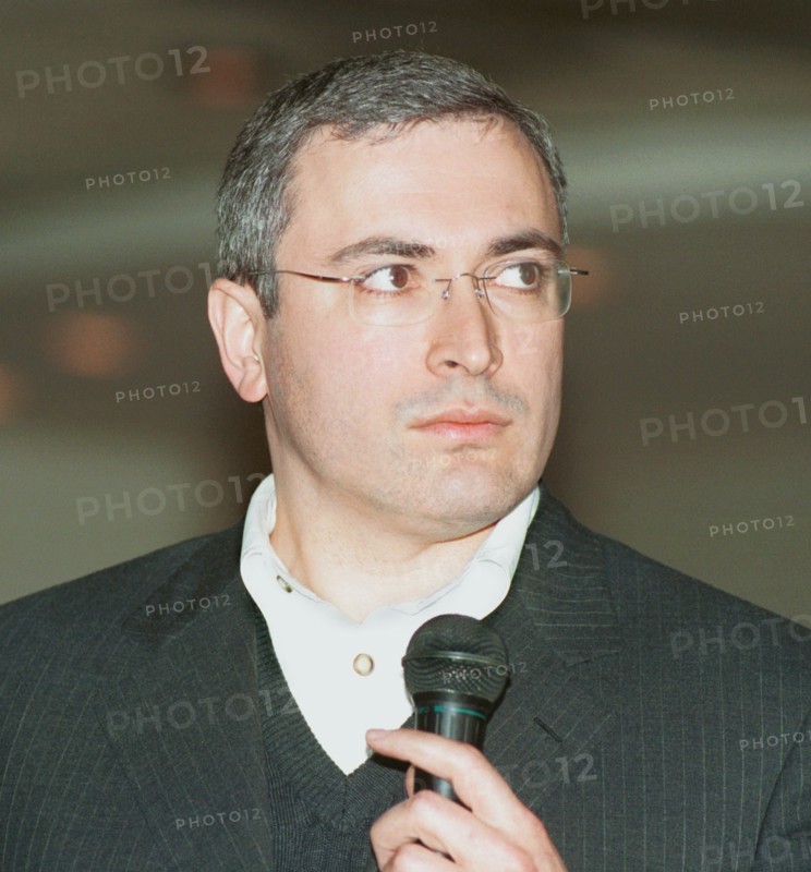Moscow, russia 2001, russian billionaire businessman mikhail khodorkovsky, head of yukos oil company.