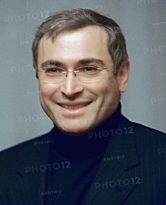 Moscow, russia, 2001, russian billionaire businessman mikhail khodorkovsky, head of yukos oil company.