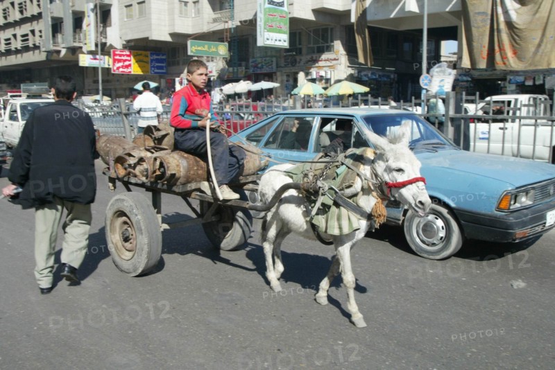 Baghdad, iraq, february 10 2003, a view of a street in baghdad.