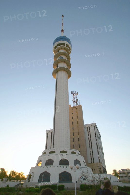 Baghdad, iraq, 2/03: saddam's tower - the hightest building in baghdad, equipped with a viewing platform and restaurant.