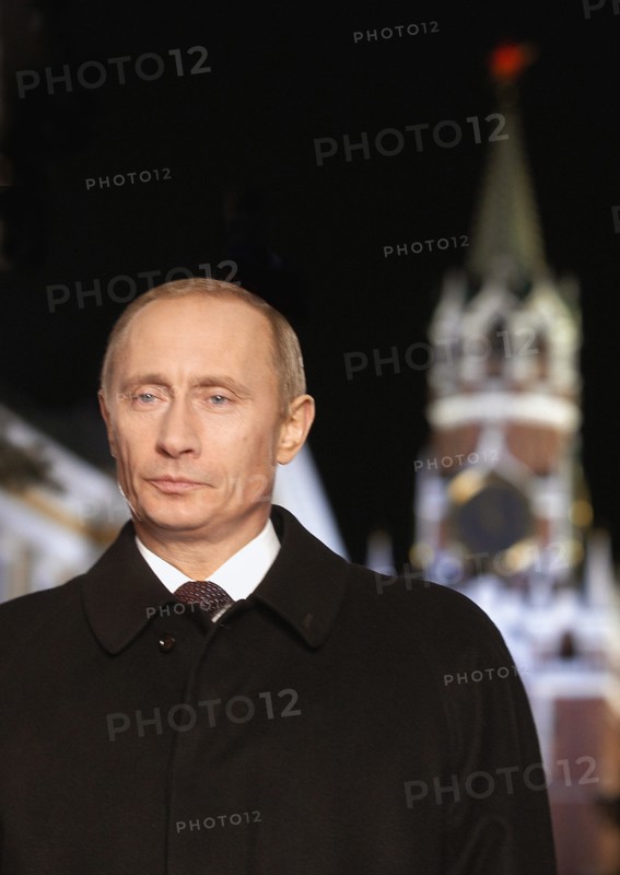 President vladimir putin in red square before his traditional new year address to the people of russia in the kremlin on december 31, 2003.