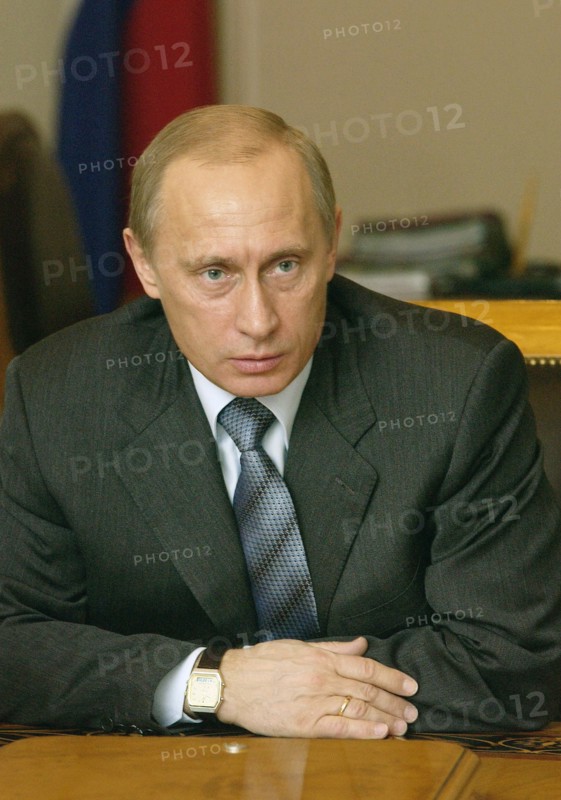 President vladimir putin holds meeting with power ministers, they discussed the situation in serbia and montenegro, moscow, russia, march 20, 2004.