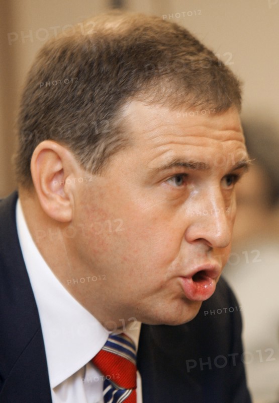 Russian federation presidential economic adviser andrei illarionov during the press conference, december 2004, moscow, russia.