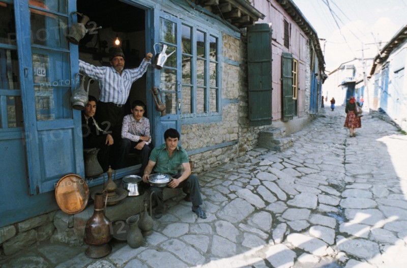 A small family shop in nagorny karabakh, july 1992.
