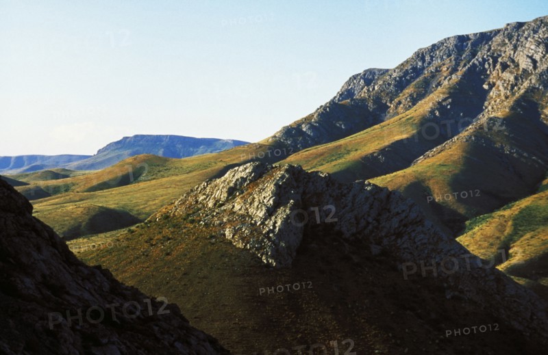 Eastern mountain meadows in kazakhstan.