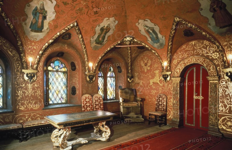 The cross (reception) room of the tower palace of the moscow kremlin, russia, architects: t, sharutin, l, ushakov, b, ogurtsov.