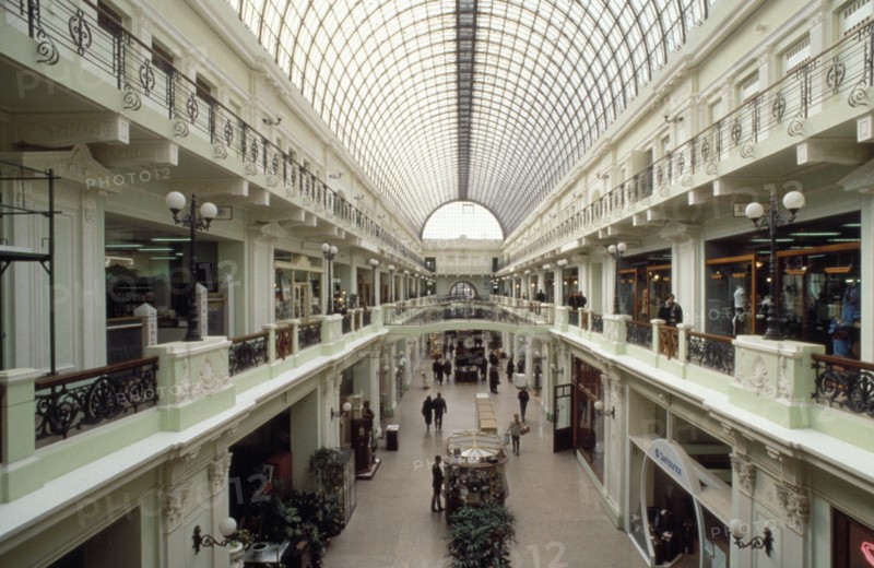 Petrovsky passazh of the gum department store / shopping mall in moscow, 1999.